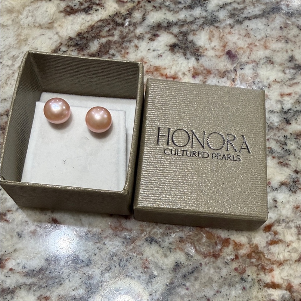 Honora Pink Pearl Stud Earrings